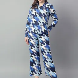 StyleCast Abstract Printed Shirt Collar Neck Shirt With Trousers-picture-13