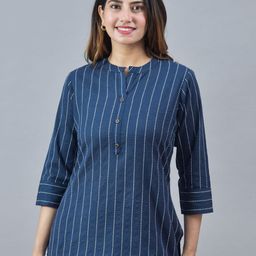 Anouk Rustic Women Mandarin Collar Cotton Top-picture-11