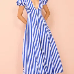 StyleCast x Revolte Striped A-Line Maxi Dress-image-13