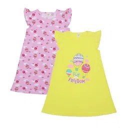Clothe Funn Girls Printed Maxi Nightdress-37