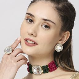 Anouk Kundan Ethnic Choker -Studded & Beaded Jewellery Set-48