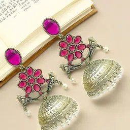 FEMMIBELLA Animal Shaped Jhumkas Earrings-7
