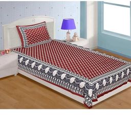 E Elma Unisex Maroon Bedsheets-image-88