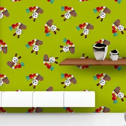 ArtzFolio Printed UV-Resistant Anti-Bacterial Rabbit With Carrot Peel & Stick Wallpaper-image-3