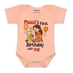 Arvesa Kids-Unisex Peach Cotton Rompers-picture-20