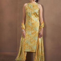 Anouk Women Paisley Print Regular Kurta with Trousers & Dupatta-image-12