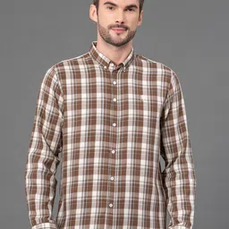 Red Tape Men Opaque Checked Casual Shirt-image-95