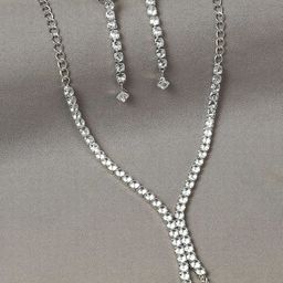 fabula Silver-Plated Stone-Studded Jewellery Set-image-6