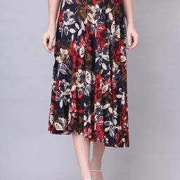 GRACIT Printed Flared Midi  Skirts-picture-5