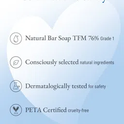 Softsens Set Of 4 Soft Skin Cream Bar Soap With Coconut Juice - 4 Pieces Each - 100 g Each image 4