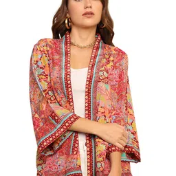 GALE GIRLS Printed Mandarin Collar Shrug-picture-36