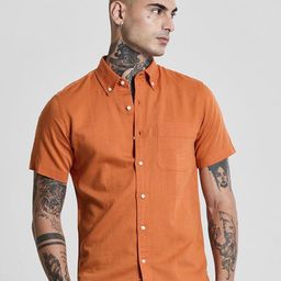Snitch Men Smart Slim Fit Button-Down Collar Solid Cotton Casual Shirt-image-100