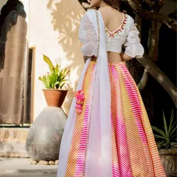 DIVASTRI Embellished Sequinned Semi-Stitched Lehenga & Unstitched Blouse With Dupatta image 3