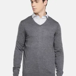 Celio Men V-Neck Woollen Pullover Sweaters-image-38