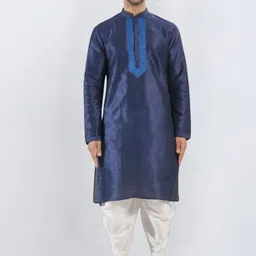 SULAKSHACOUTUREZ Men Embroidered Regular Kurta with Patiala-picture-39