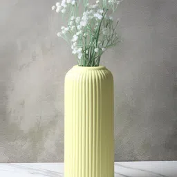 Kreative Arts Yellow Ceramic Flower Vase-54