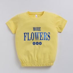 Ginie Girls 3D Typography Printed Breathable Top-22