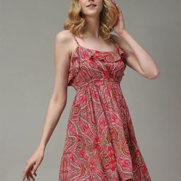 Outzidr Women Ethnic Motifs Printed Fit & Flare Dress-picture-45