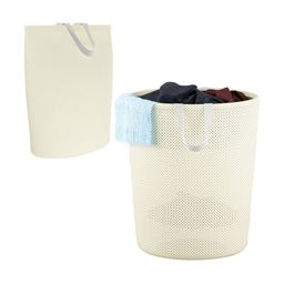 Aura 2Pcs White Foldable & Reusable Mesh Laundry Bags With Handles-9