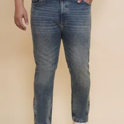 John Pride Men Plus Size Mid-Rise Heavy Fade Stretchable Jeans-image-65