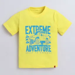 Tiny Toonzzz Boys Typography Printed Round Neck Cotton T-shirt-image-88