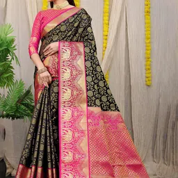 Royal Rajgharana Saree Woven Design Zari Silk Cotton Kanjeevaram Saree-image-29