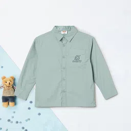 max Boys Graphic Printed Spread Collar Cotton Casual Shirt-image-10