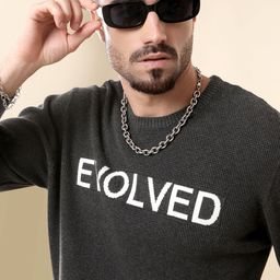 WROGN Men Typography Printed Pullover-image-45