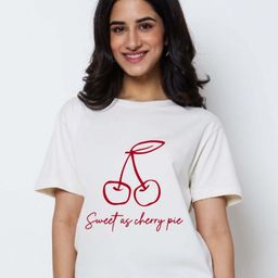 LoveDky Women Graphic Printed Round Neck Cotton T-shirt-image-59