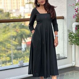 Gulaal Embroidered Jacquard Fit & Flare Midi Dress-picture-8
