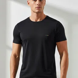 Dzant Men Solid Round Neck Cotton Slim Fit T-shirt-image-22