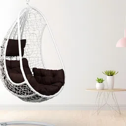Swingzy Black & White Hammock Hanging Swing Chair With Cushion-27