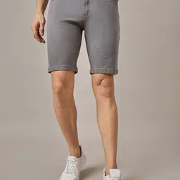STUDIO NEXX Men Regular Fit Mid-Rise Denim Shorts-image-98