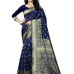 Lookmark Floral Woven Design Banarasi Saree-picture-14