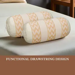 RUBOXA Cream-Coloured Set of 7 Striped Square Cushion Covers image 2
