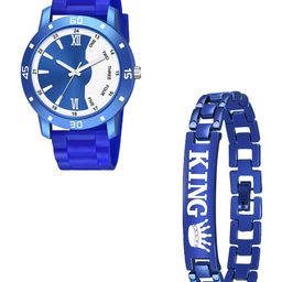 Gopal Shopcart Unisex Analogue Watch with Bracelet Aeviyo 1002BLU NEW PU K Bracelet-image-33