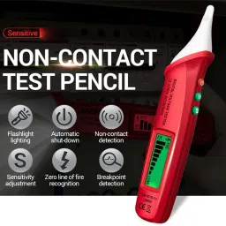 uptodateprouducts Non-contact Electric Sensor Tester Pen Digital Intelligent AC Voltage Meter 12V-1000V Voltmeter Buzzer Detector Digital Voltage Tester image 5