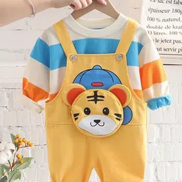 LULU & SKY Boys Printed Dungarees With T-Shirts-50