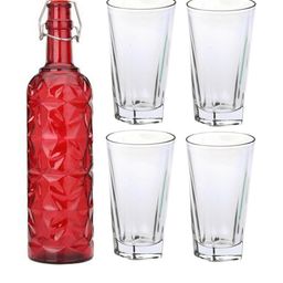 SOMIL Red Glass Airtight Can Bottle-image-37