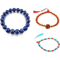 Divine souvenirs Unisex Set Of 3 Artificial Beaded Elasticated Bracelet-picture-13