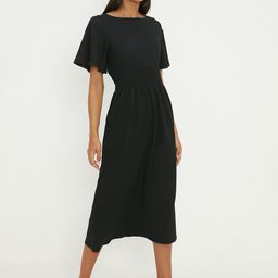 DOROTHY PERKINS Sleeve Fit & Flare Midi Dress with Smocked Detail-image-82