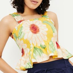 max Floral Print Blouson Top-image-97