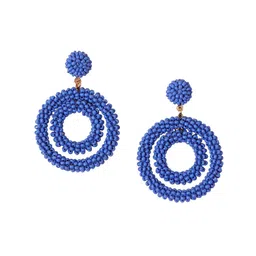 Accessorize Beaded Circular Drop Earrings-22