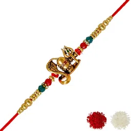 MEIRA JEWELLERY 3-Pcs Rakhi With Roli Chawal & Greeting Card-image-35