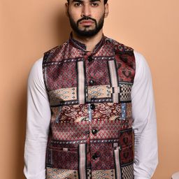 PRINTINDIA Men Printed Mandarin Collar Nehru Jacket-picture-28