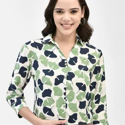 FUTURO Geometric Print Georgette Top-image-14
