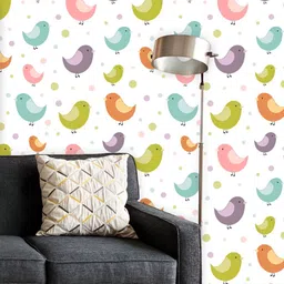 ArtzFolio Printed UV-Resistant Anti-Bacterial Colorful BirdsPeel & Stick Wallpaper-image-91