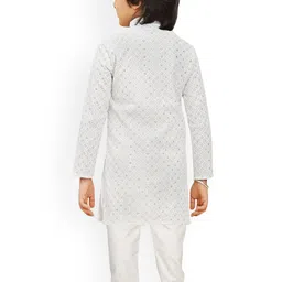 SG YUVRAJ Boys Embroidered Regular Sequinned Kurta with Pyjamas image 2