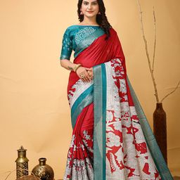 Rangtulika Ethnics Kalamkari Zari Saree-image-79