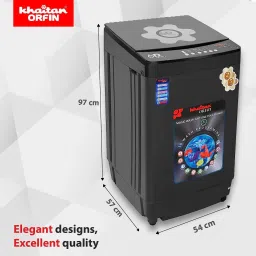 khaitan orfin 8 kg Fully Automatic Top Load with In-built Heater Grey image 2